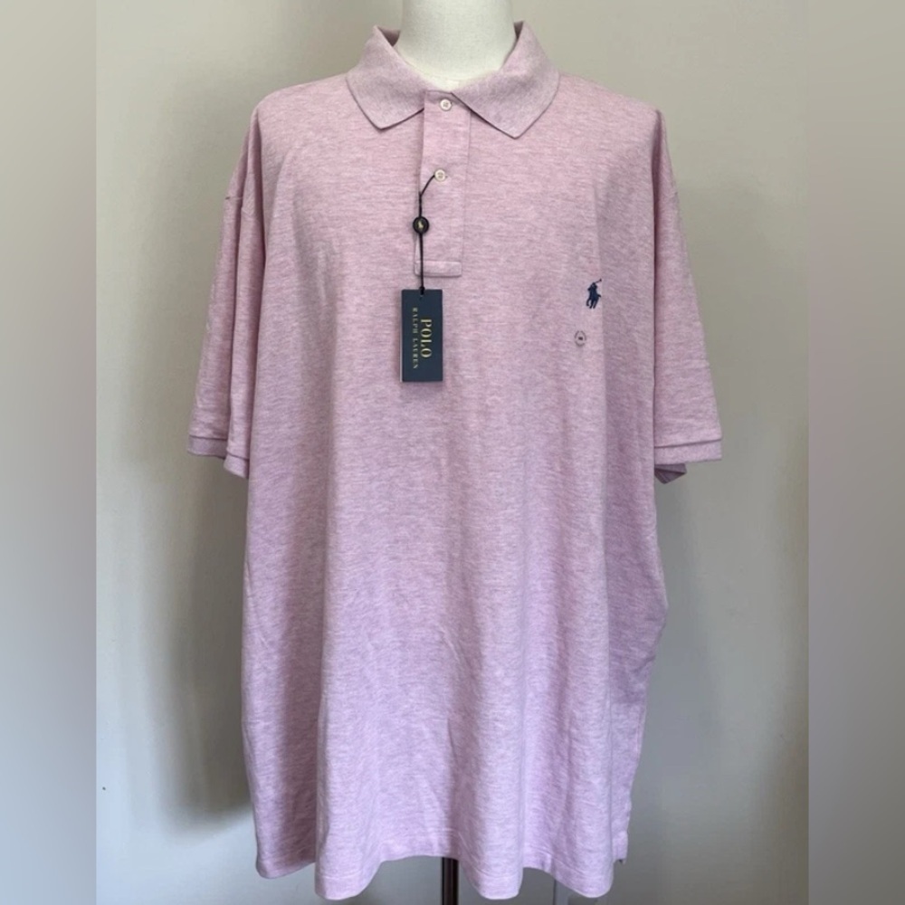 RALPH LAUREN POLO MENS PINK 3XL NWT GOLF SPRING SUMMER SHIRT TENNIS BIG TALL